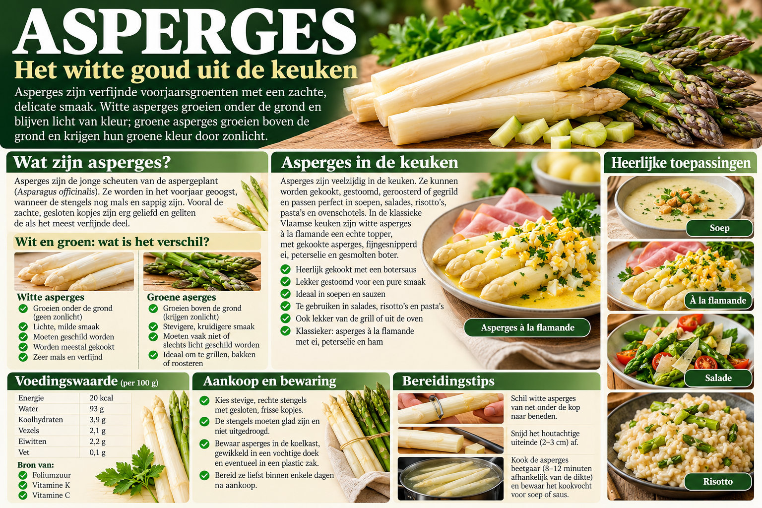 Technische afbeelding van asperge