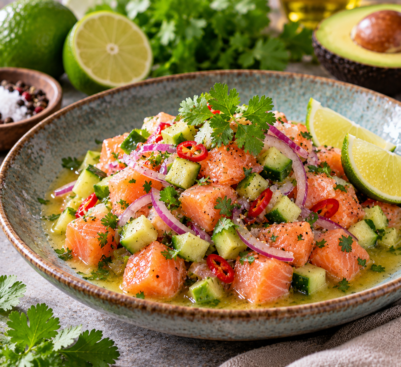 Ceviche van zalm